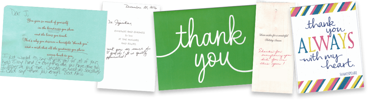 thank you card testimonials