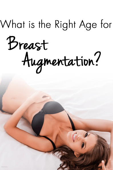 Breast Augmentation Model Lying on Bed